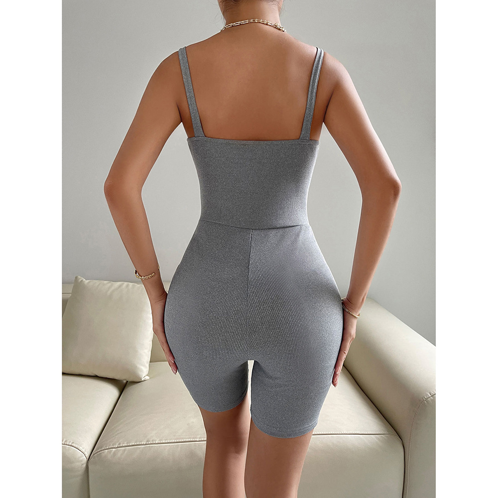 Investigación y Desarrollo independiente diseño americano estación Amazon punto Sling jumpsuit 2023 primavera y verano color sólido sexy ropa de mujer