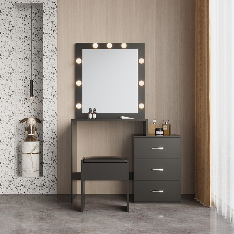 Nórdico boda tienda tocador con luz profesional estudio fotografía maquillaje artista luz lujo salón de belleza tocador
