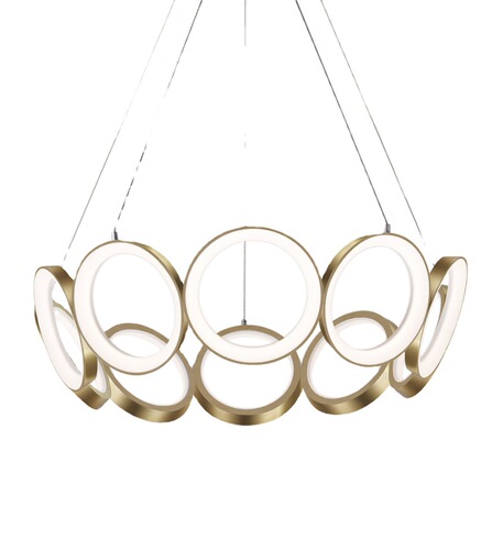Postmodern multi-circle simple living room chandelier creative personality bedroom restaurant study room model room art lamps