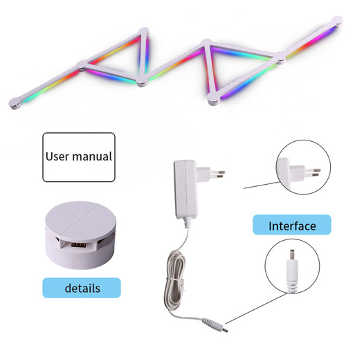 New Cross-border RGB Sound-Controlled Atmospheric Creative Desktop Background Gaming Light with WIFI Bluetooth Dual-Mode Smart Mosaic Lamp