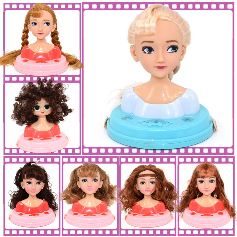Y8Z Braided Barbie Doll Ice and Snow Elsa Princess Half-Body Makeup Girl Doll Gift Box Set for Kidsren
