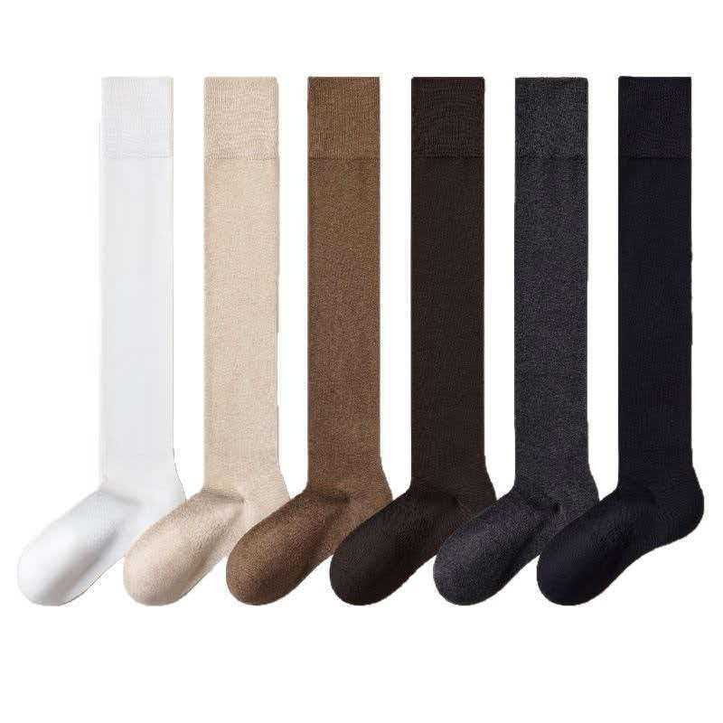 Cross-border over-the-knee socks for women, trendy long socks for autumn and winter, new JK style, black, slimming effect, mid-calf length, Japanese-style high socks