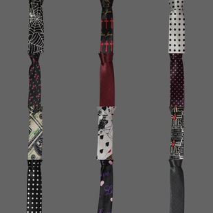 Men's narrow tie Korean style tie cartoon pattern casual tie wholesale Shengzhou tie