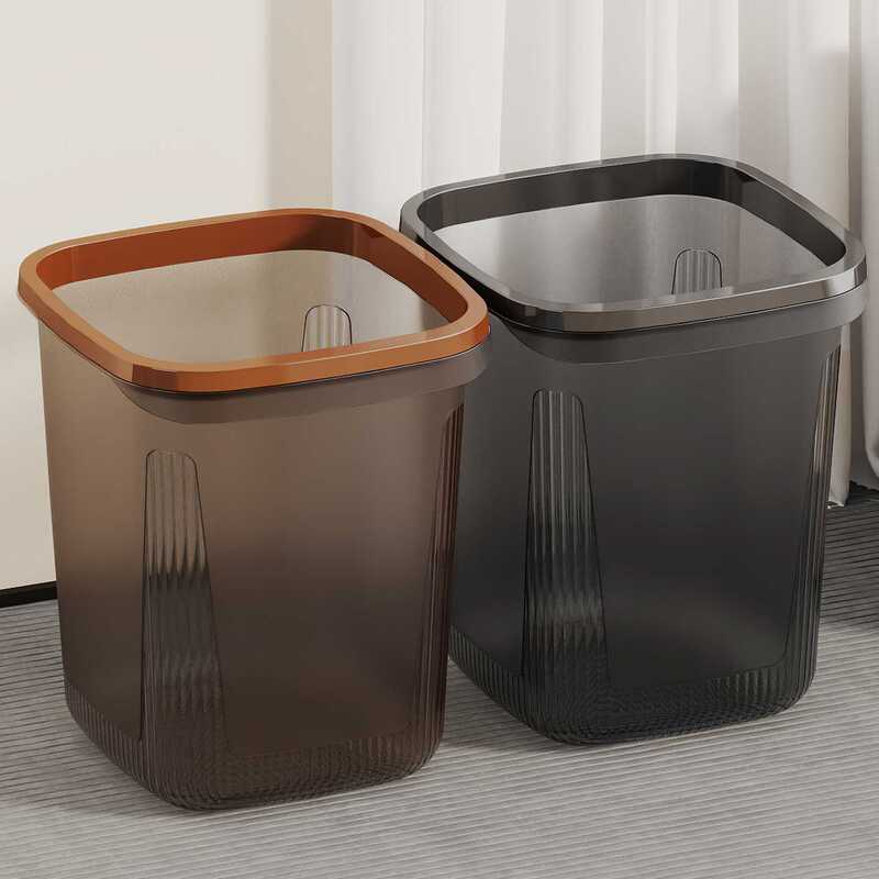 Large Household Trash Can with High Capacity for Kitchen, Toilet, Bathroom, Living Room, Bedroom, Stylish Wastebasket, Paper Basket