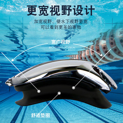 Swimming goggles large frame waterproof anti-fog high-definition electroplated swimming goggles myopia one-piece earplugs silicone eye protection swimming goggles