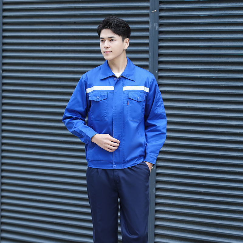 单层双层劳保工装服长袖男女套装机修服工作服套装车间机修工装|undefined