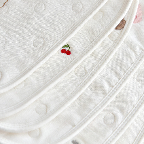 Infant pure cotton pillow cushion 6-layer gauze jacquard embroidery flat head pillow 0-1 years old newborn anti-vomiting pillow cover