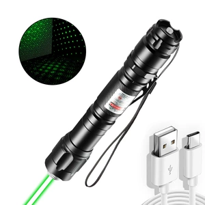 009USB зеленый свет, мощный лазерный фонарик, лазерная ручка, ручка для стрельбы со звездами, одноточечный лазерный фонарик дальнего действия