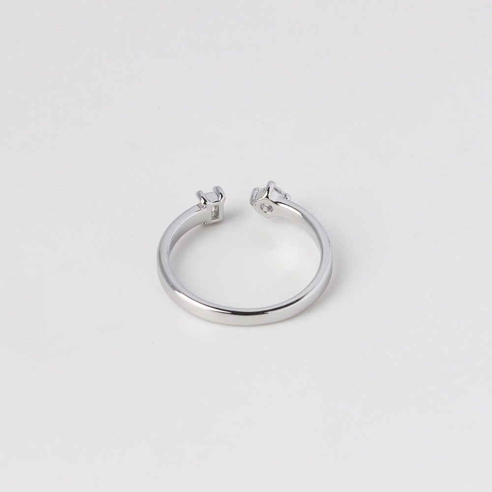 Fashion Simple Style Geometric Copper Plating Zircon Rings