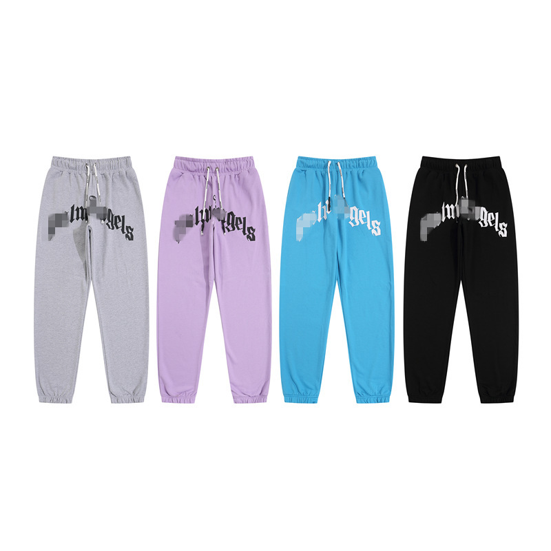Cross-border European and American Fashion Brand Palm Angel Letter Printed logo Casual Pants Men's and Women's American High Street Sports Pants