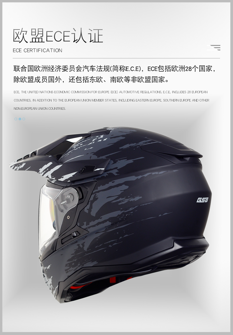 Rally Helmet Motorcycle Dual Lens Summer Full Helmet 3C Certified