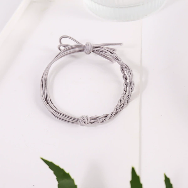 5#gray fabric hair rope