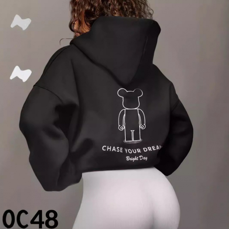 Felpa con cappuccio ampia e comoda, nuova, autunno inverno, design semplice, stampa, oversize, versatile, top._voghion.com