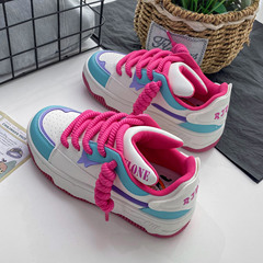 Trendy Hong Kong-style indie new casual skateboarding shoes, super hot on Instagram, student white shoes with Korean stay-at-home vibe XY-A102