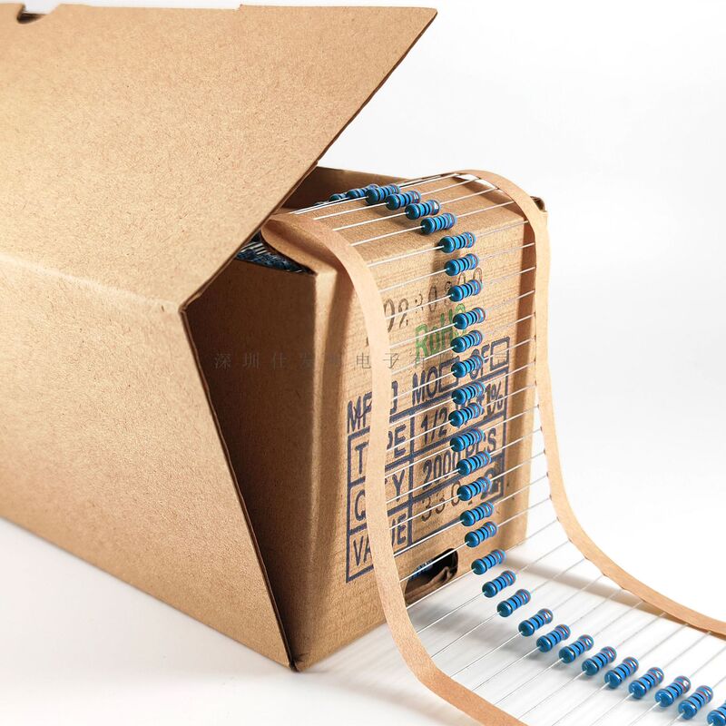 Plug-in resistor MF 1/2W 1% 1K 3.9K 4.7K 6.8K 0.5W metal film direct plug braid