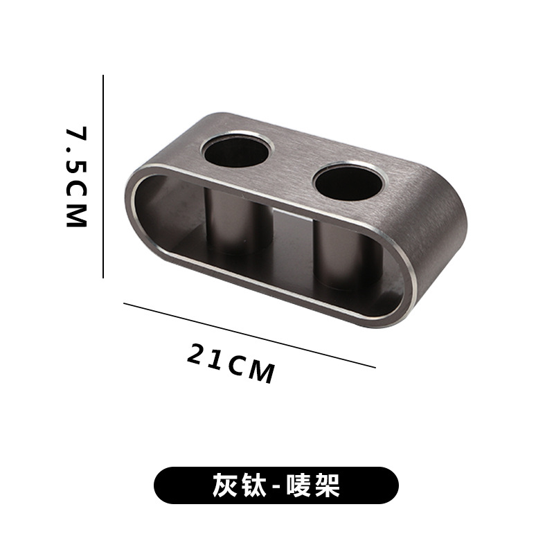 Titanio gris y aluminio + Plataforma de borde plateado - estante de trigo