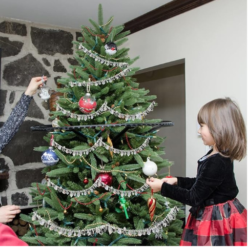 Acrílico de plástico transparente cristal cuentas árbol de navidad decoración para el hogar boda tabla de techo flores artesanías cortina colgante