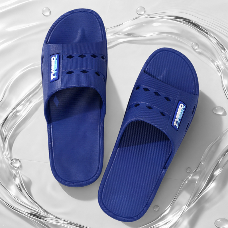 Summer Classic Thick-Soled Men's Slippers, Bathroom Shoes, Home Wear-Resistant, Indoor Non-Slip, Household Men's Slippers Wholesale