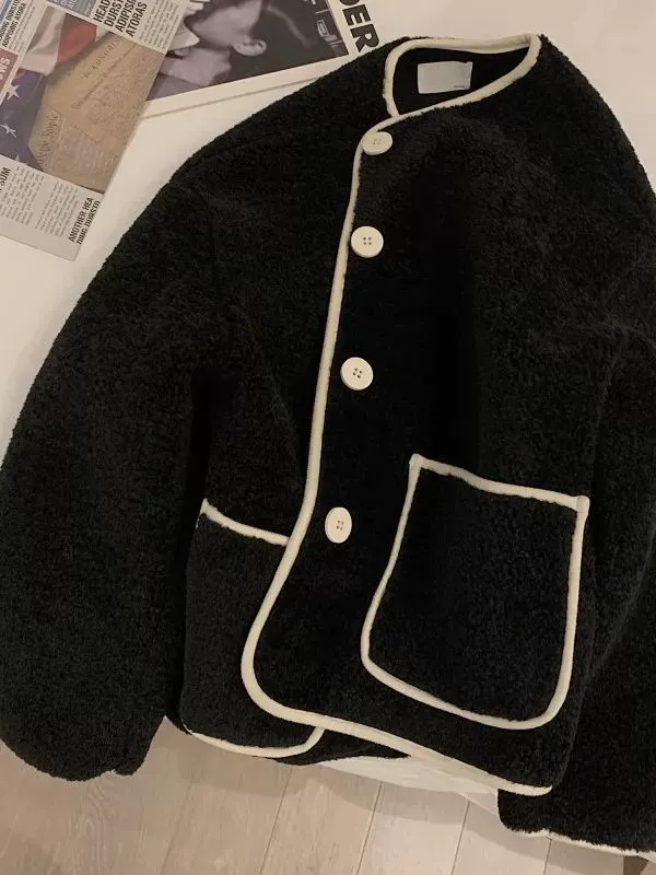 Хаки осенняя утепляющая куртка, корейский стиль, для подростков, стиль Chanel
