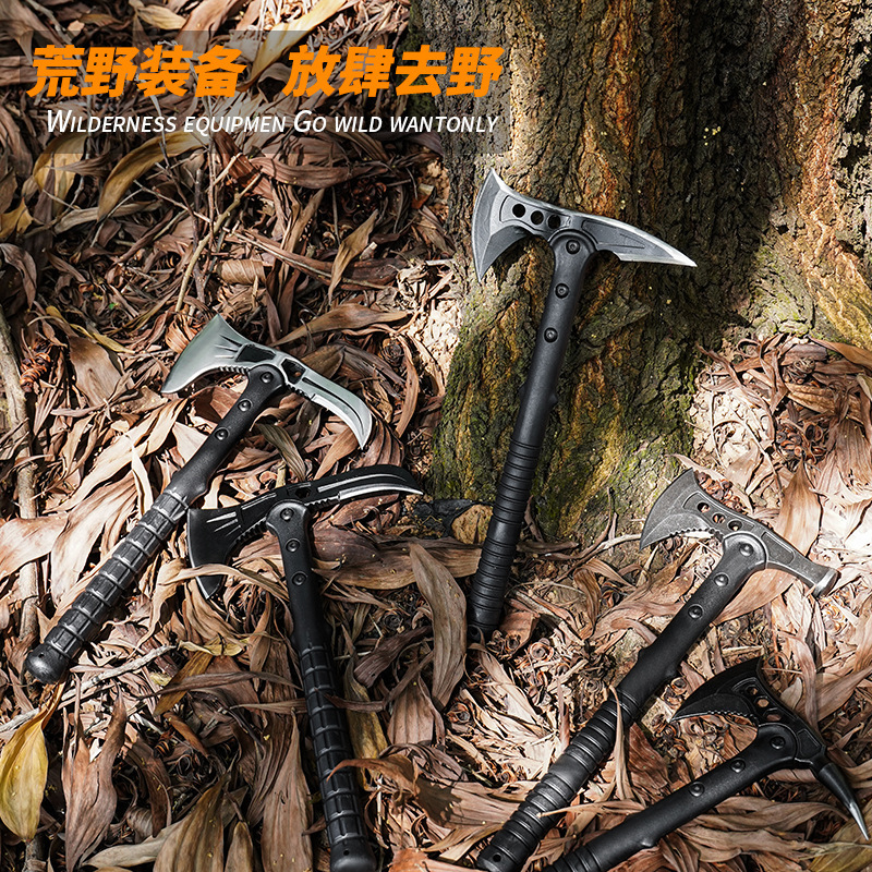 多機能戦術斧開山斧刀屋外防身生存武器野外切り株|undefined
