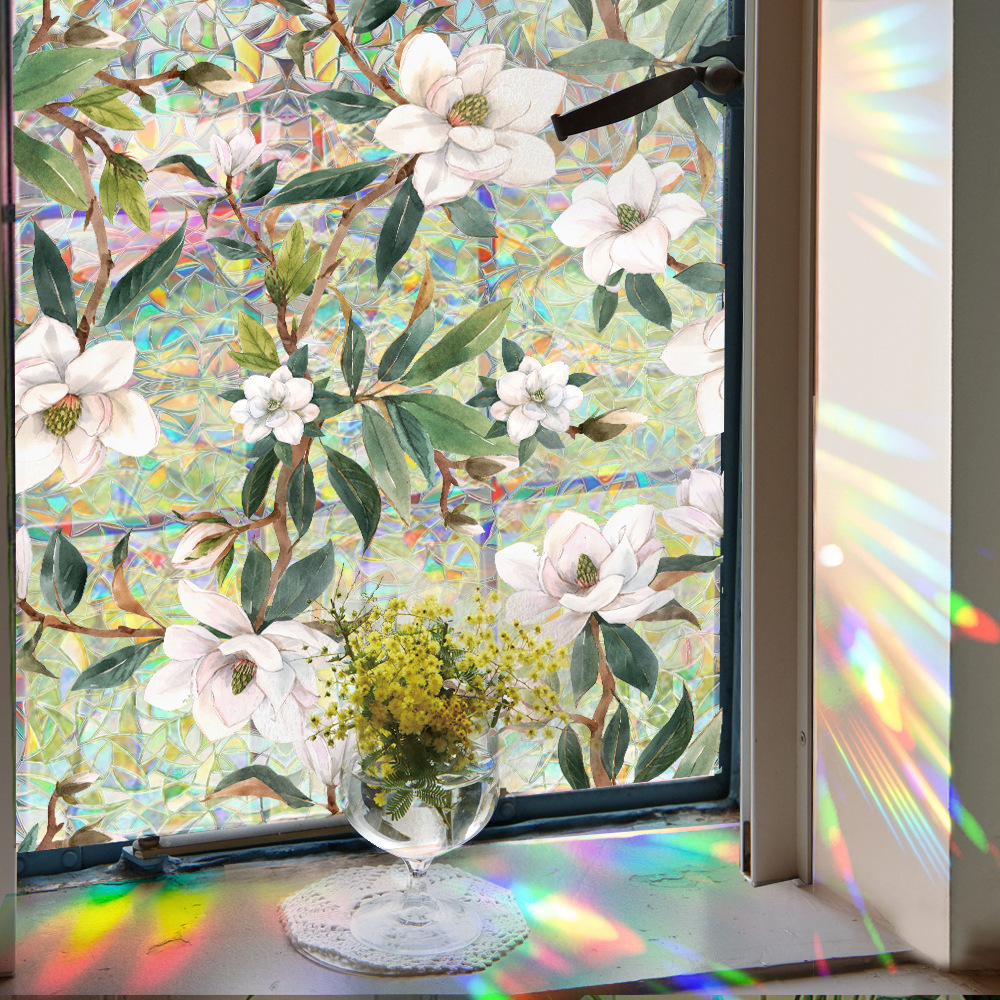 140g Weight Glass paster Home Textiles & Decor Type PVC Material Leaf Pattern Casual, Pastoral Style Casual Pastoral Leaf PVC Glass Paster Wall Art 53
