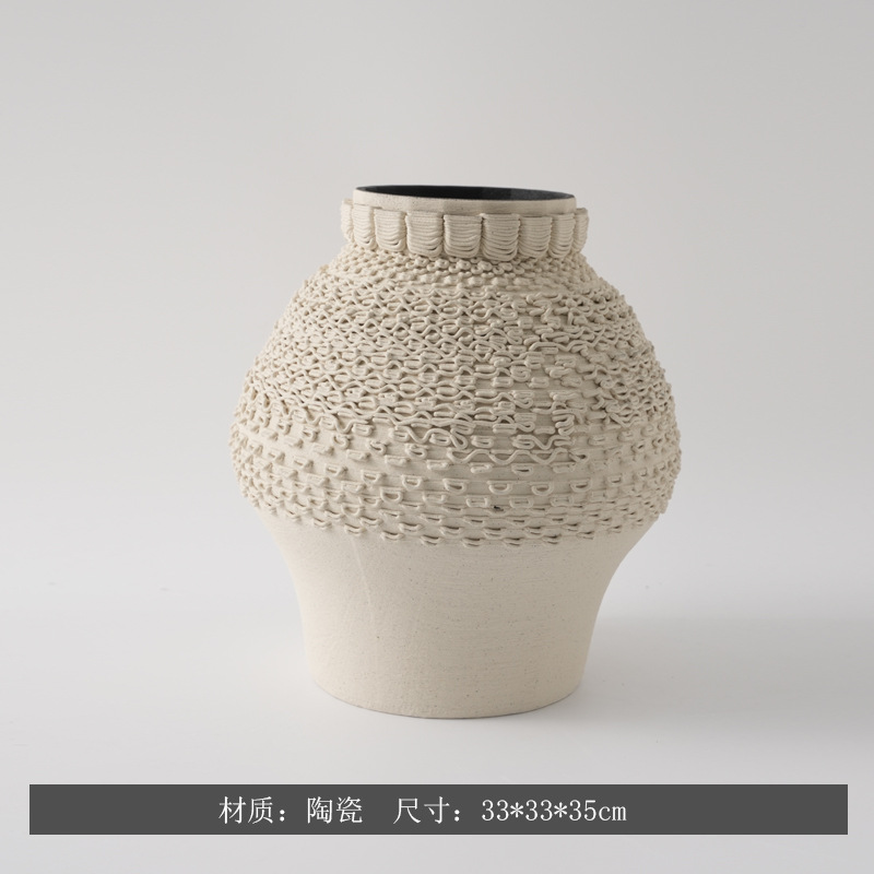 Moderno minimalista creativo 3D impresión de vasijas de cerámica modelo de casa decoración de encimera decorativa secadora de flores de forma especial