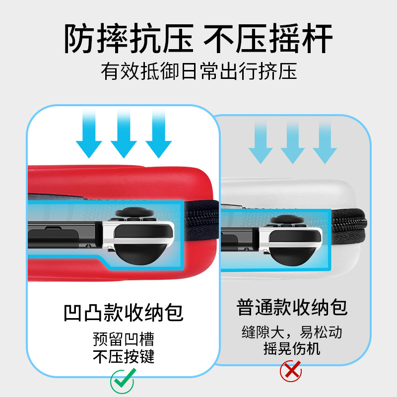 Interruptor OLED bolsa de almacenamiento bolsa de la máquina de juego de Nintendo interruptor bolsa de almacenamiento bolso portátil cóncavo-convexo bolsa
