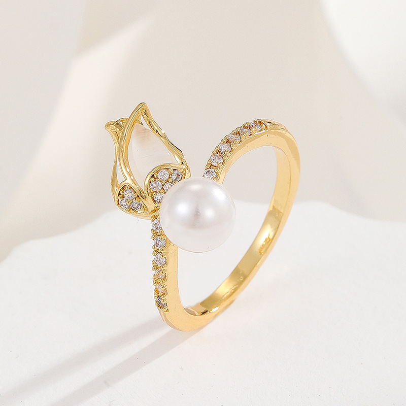 20g Weight Zircon Inlay Material Open Rings Classification 1 Piece Quantity Holiday, Banquet Occasion Copper Material Heart Shape, Crown, Flower Pattern Unisex Gender Inlay Design Lady Style Wholesale Jewelry Lady Heart Shape Crown Flower Copper Zircon Inlay Open Rings 3