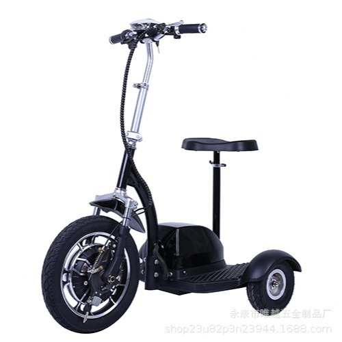 出口欧美可折叠式迷你轻便型电动三轮站立车老年代步车景区租赁车