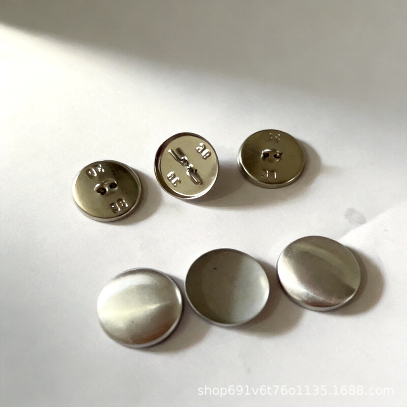 White Button Accessories, Iron Wire Base Paired with Ordinary Button Surface Fabric Buttons