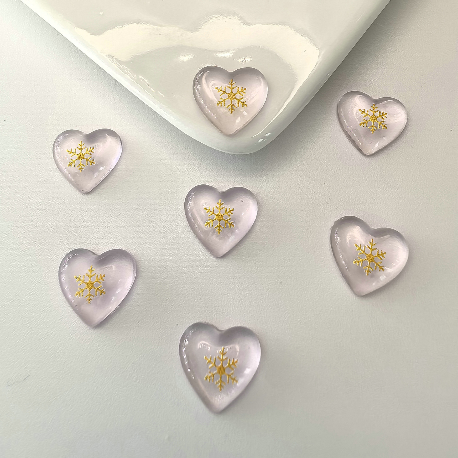 爱心贴片座装饰品树脂diy平底心形美甲饰品美甲钻0015.j