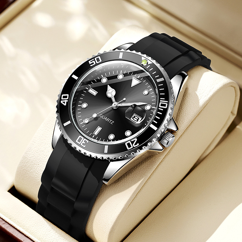 Cinta de silicona negra plateada