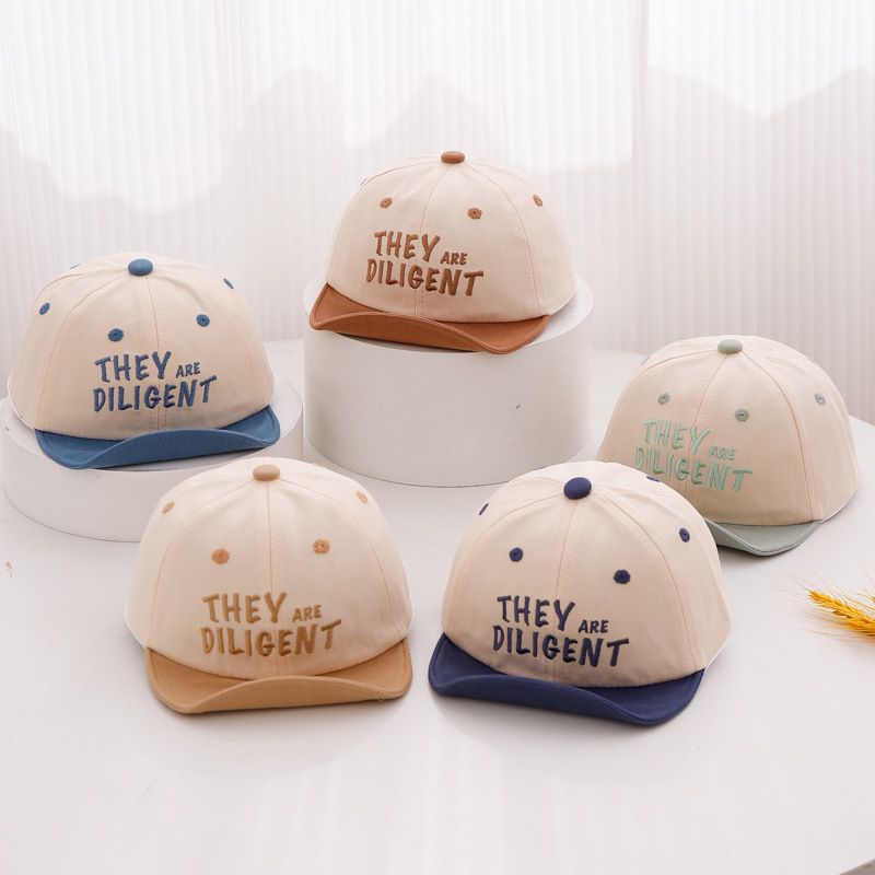 Sombreros para bebés primavera y otoño delgados sombreros de lengua de pato para bebés de algodón adorable gorra de béisbol de borde suave para niños primavera y verano
