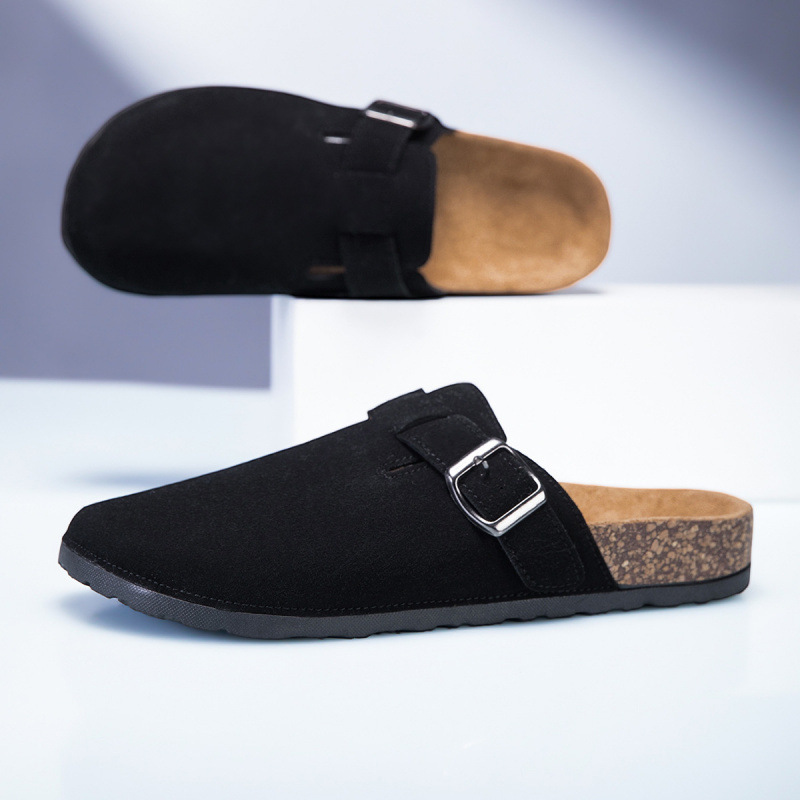 Cross-Border Large Size Couple's Half-Slippers, Fashionable European and American Style Outdoor Closed-Toe Slippers, Non-Slip Thick-Soled Men's Birkenstock Shoes Cross-Border Large Size Couple's Half-Slippers, Fashionable European and American Style Outdoor Closed-Toe Slippers, Non-Slip Thick-Soled Men's Birkenstock Shoes