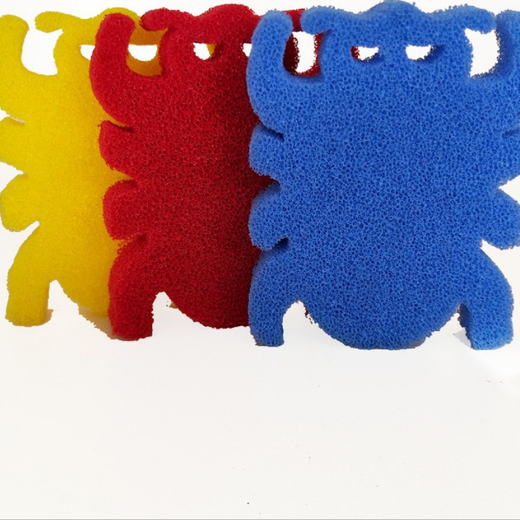 源头厂家白色蜘蛛形状泳池吸油过滤海绵 异形硅胶海绵批发