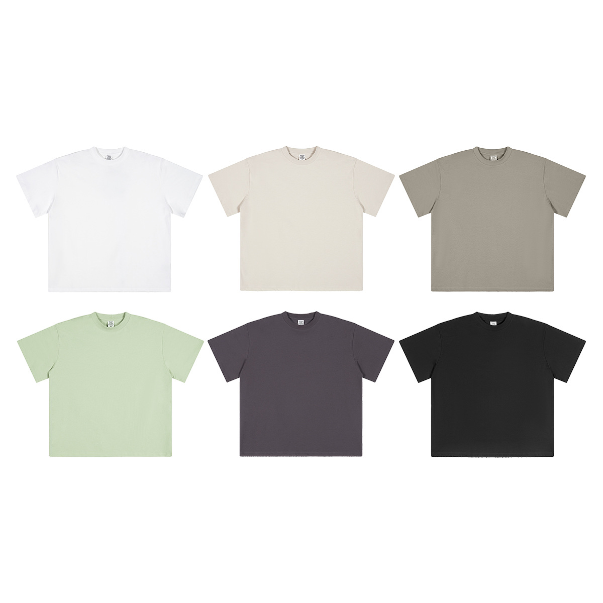 Ropa para Hombre BE | Camiseta de Marca Moderna y Holgada de Manga Corta con Borde Deshilachado, Color Sólido, Sensación Fresca, 230G, Primavera/Verano 2025, para Hombre