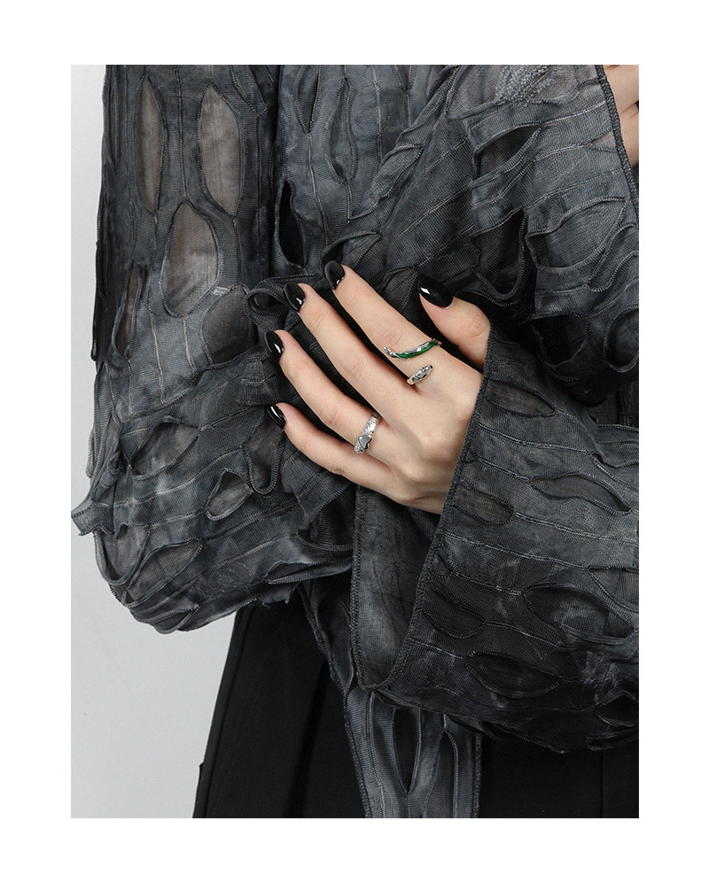 Simple Style Geometric Sterling Silver Plating Open Ring