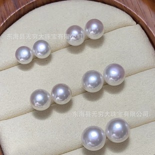 5A grade natural freshwater pearl 925 silver earrings strong light small bulb sterling silver earrings earrings wholesale foreign trade