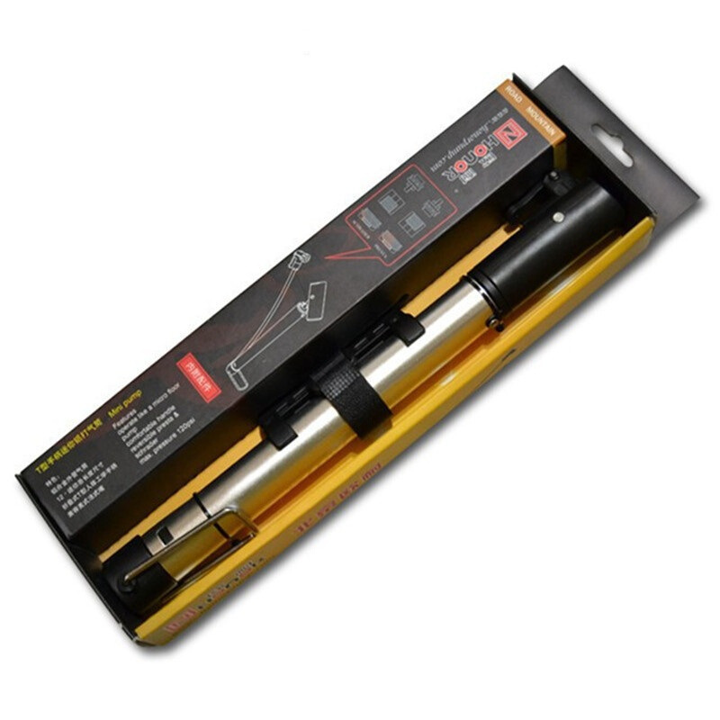 欧耐MP3128迷你便携式铝合金小气筒山地自行车打气筒单车充气筒