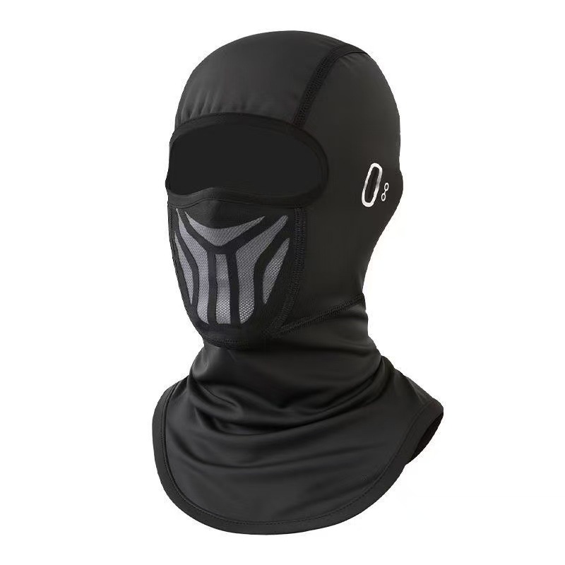 Ice silk head cover for motorcycle riding, full-face sun protection mask, summer fishing windproof and UV protection helmet scarf