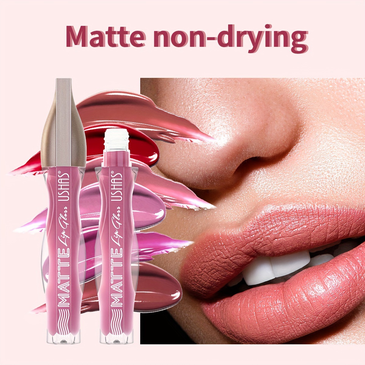 USHAS Europa y los Estados Unidos transfronterizos spot lipstick lipstick impermeable suave no pegajoso taza líquido lipstick LG2503