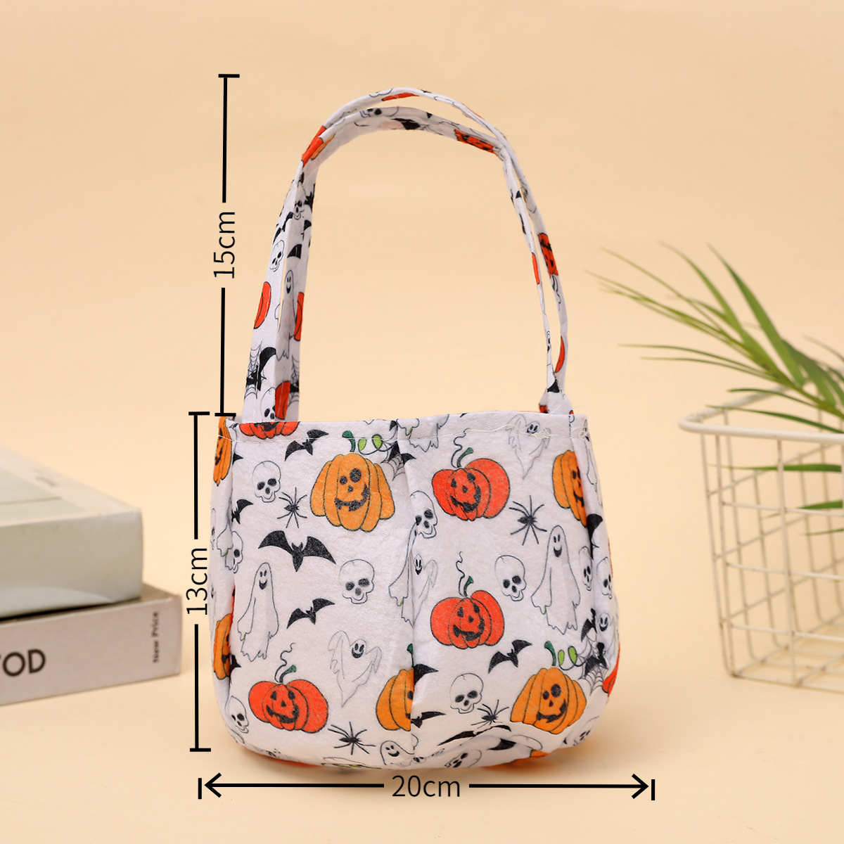 Bolsas de dulces de Halloween, bolsas de dulces, bolsas de calabaza tridimensionales portátiles, regalos para niños, accesorios del festival de fantasmas, bolsas de Halloween transfronterizas