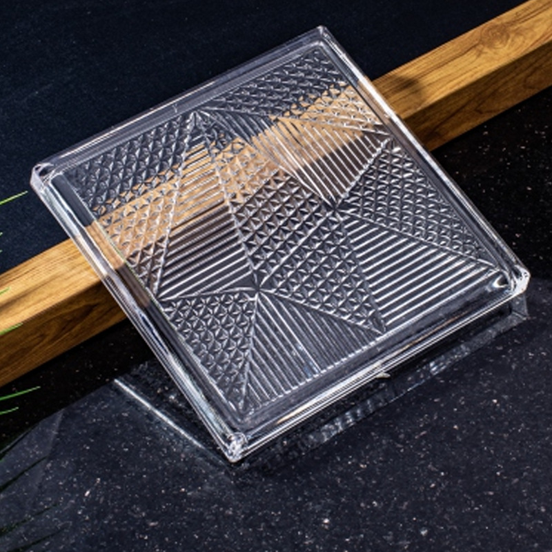 Vidrio ultra blanco cristal colgante paneles de puerta de entrada pantalla transparente azulejos decorativos cuadrados largos colgantes azulejos de cristal