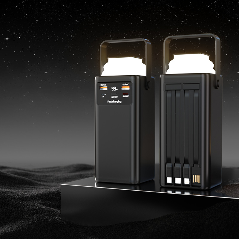 Power bank luces LED para exteriores de gran capacidad 50000 mAh banco de energía carga rápida 120w banco de energía portátil