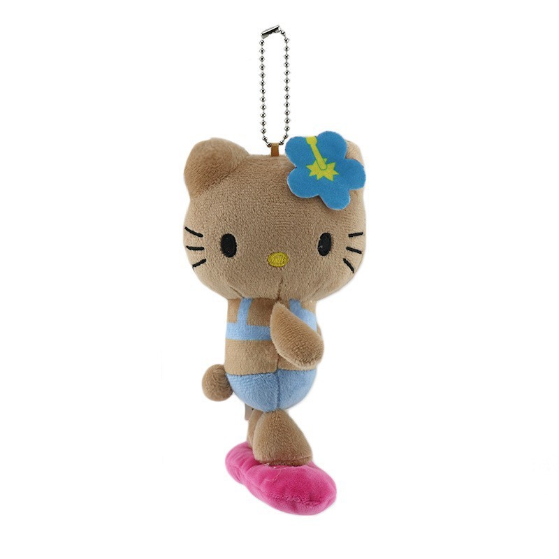 国境を越えた新製品ハワイ黒皮kittyは卵黄兄のキーホルダー卵黄兄のぬいぐるみのストラップになった|undefined