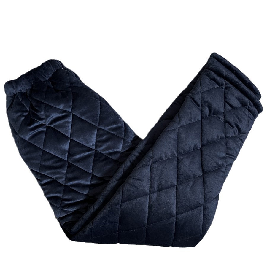 가을 겨울 3겹 두꺼운 산호털 퀼팅 남녀용 파자마 플러스 코튼 플란넬 홈 팬츠 캐주얼 대형 코튼 팬츠