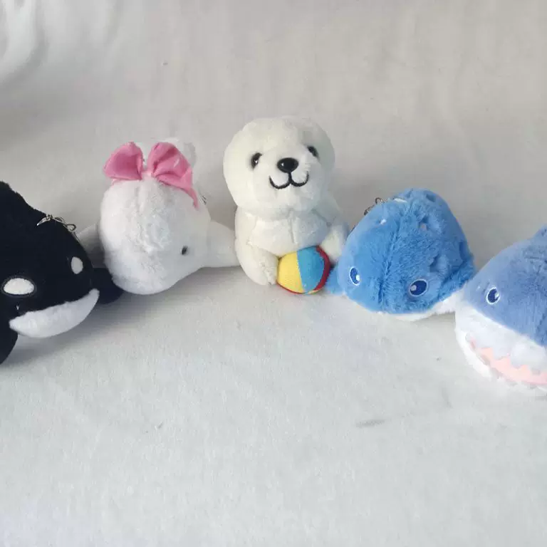 Marine plush keychain, shark, doll, style