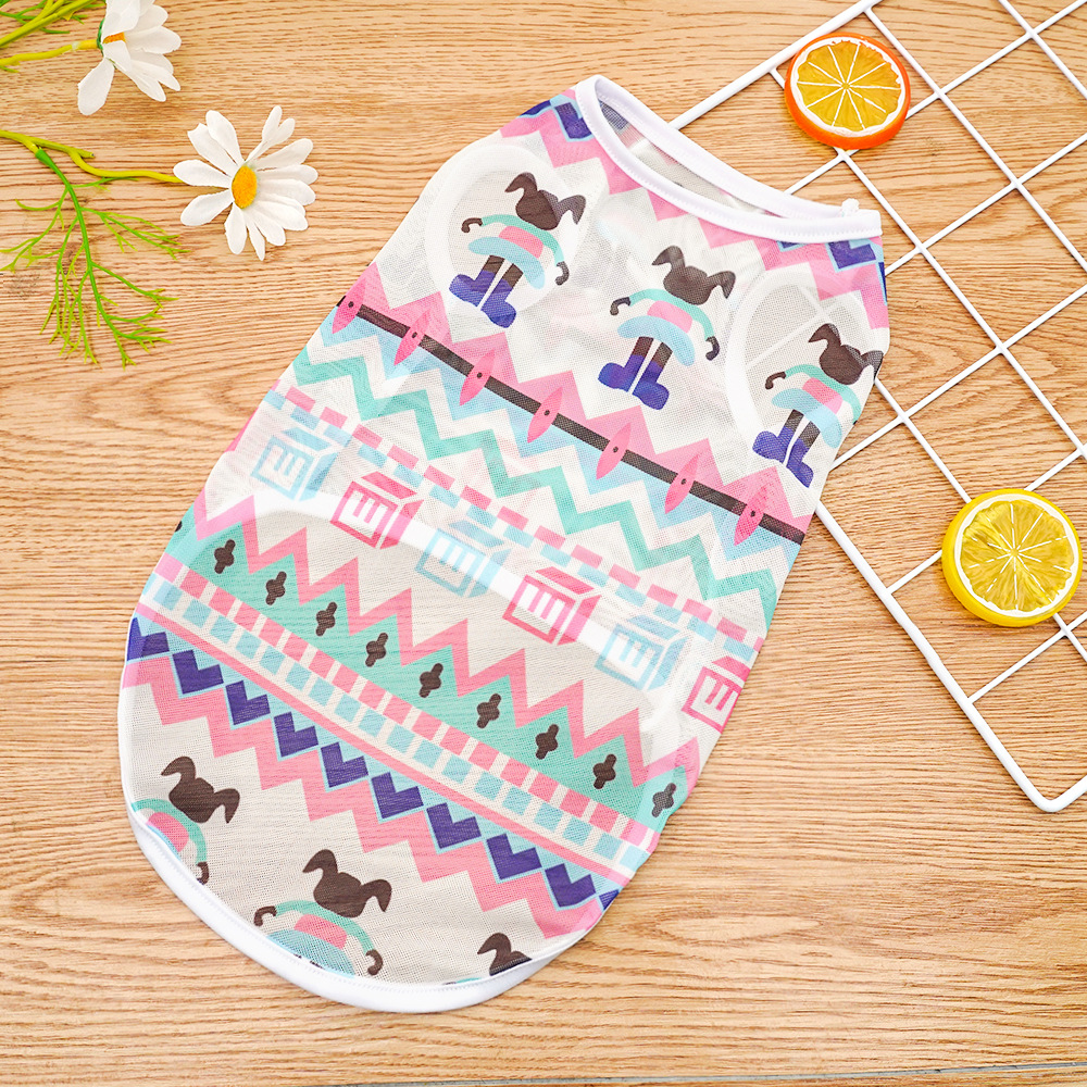 400B 컬러 가로 메쉬 조끼