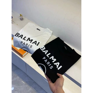 BALMAIN巴尔曼春夏新款圆领套头休闲时尚短袖T恤字母印花男女同款