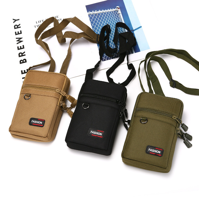 Outdoor mobile phone bag waist bag multi-purpose shoulder messenger bag fashion storage mobile phone bag belt waist bag wholesale